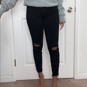 Paige Verdugo Crop in Slate Black Dest.